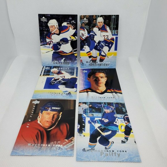 1996 Mint Be A Player Upper Deck Lot Of 6 New York Vintage Hockey Trading Cards - Picture 2 of 10